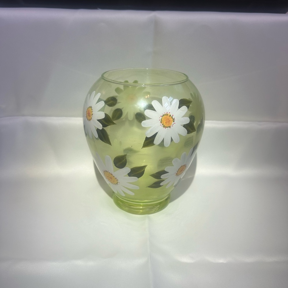 Vintage Teleflora Vase with hand painted Daises